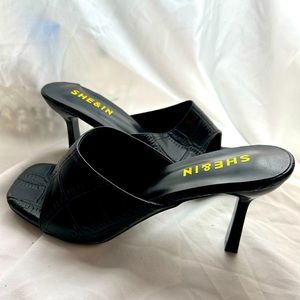 New Black Sexy Slide heels 3 inch